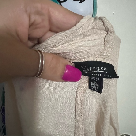 Beige Tier Open Front Cardigan - Picture 2 of 2